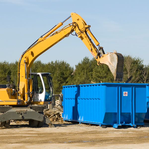 what size residential dumpster rentals are available in Carpendale WV